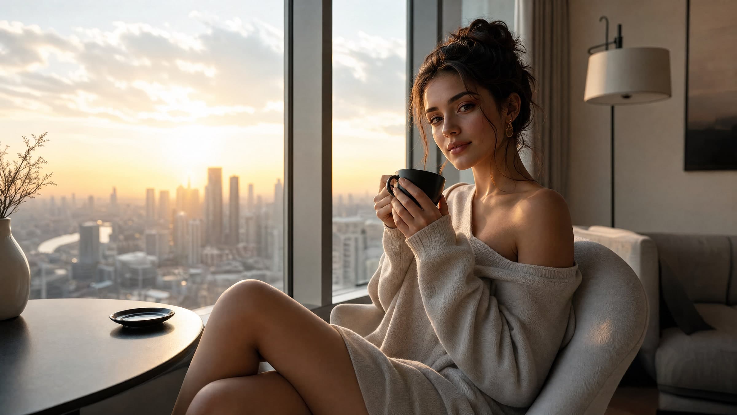 Aria — Sunlit warmth, urban morning.