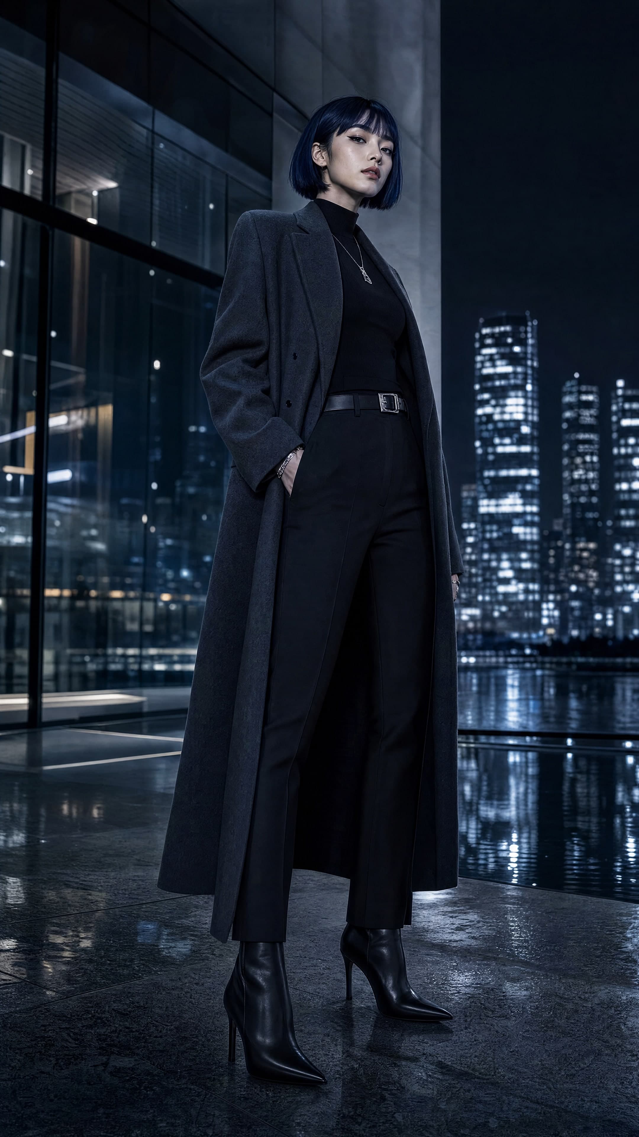 Lia — City modern. Sharp light, soft mood.